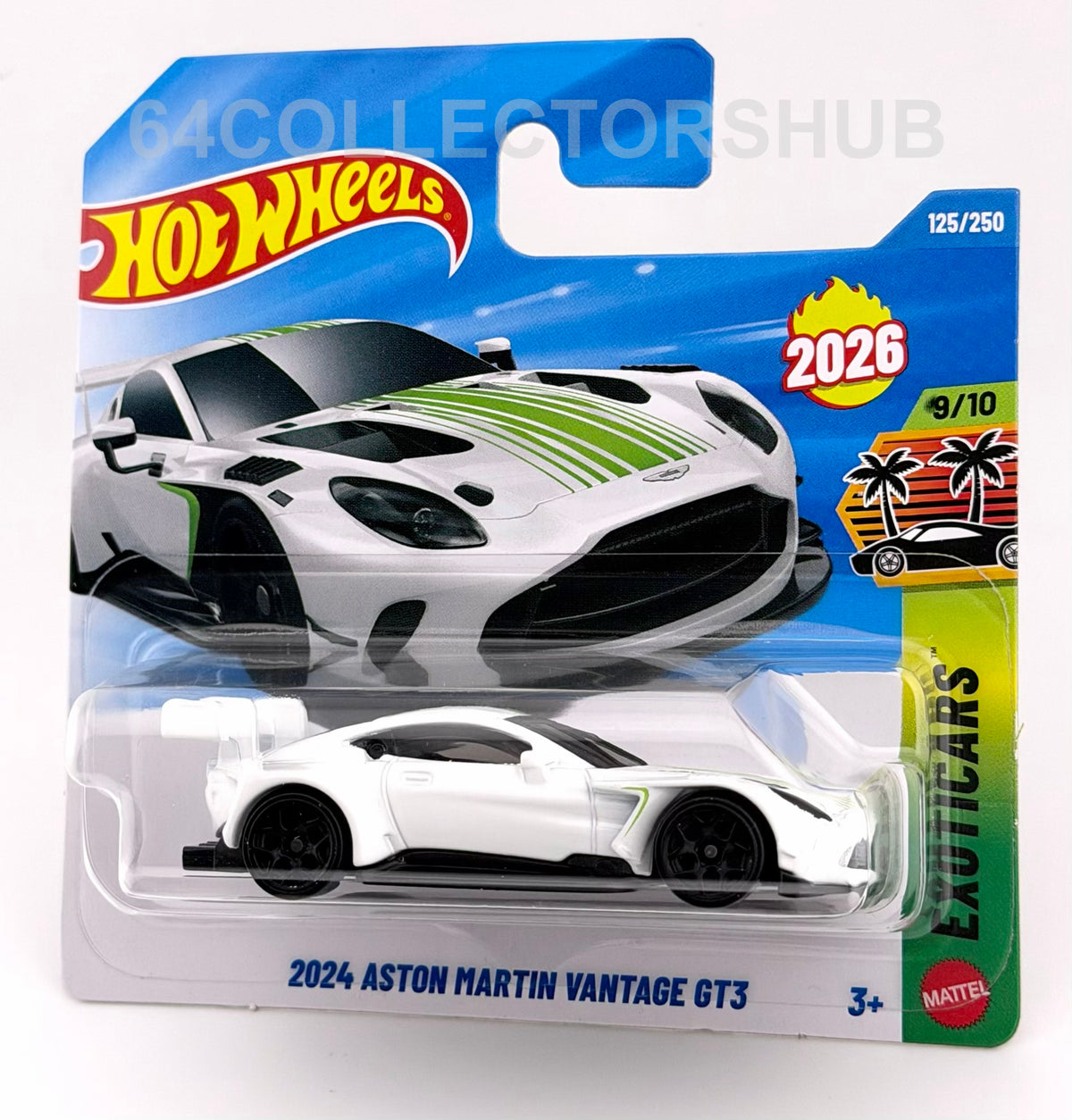 Hot Wheels - 2024 Aston Martin Vantage GT3 White - Exoticars 125/250 - 2026