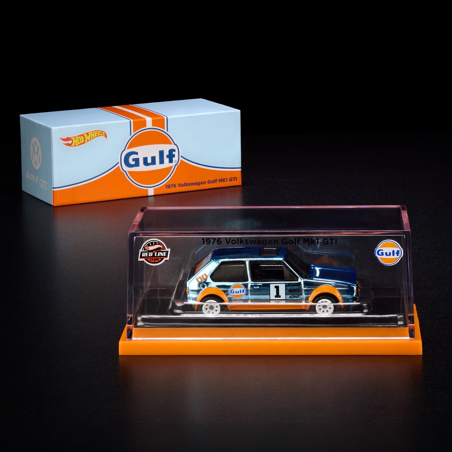 Hot Wheels RLC - 1976 Volkswagen Golf Mk1 GTI - Gulf Racing - Blue - 1/64