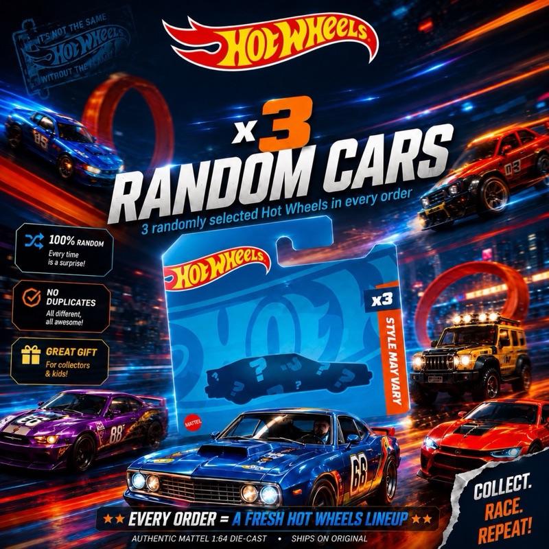 Hot Wheels 3 Car Assorted Bundle – 2025–2026 Releases – No Duplicates