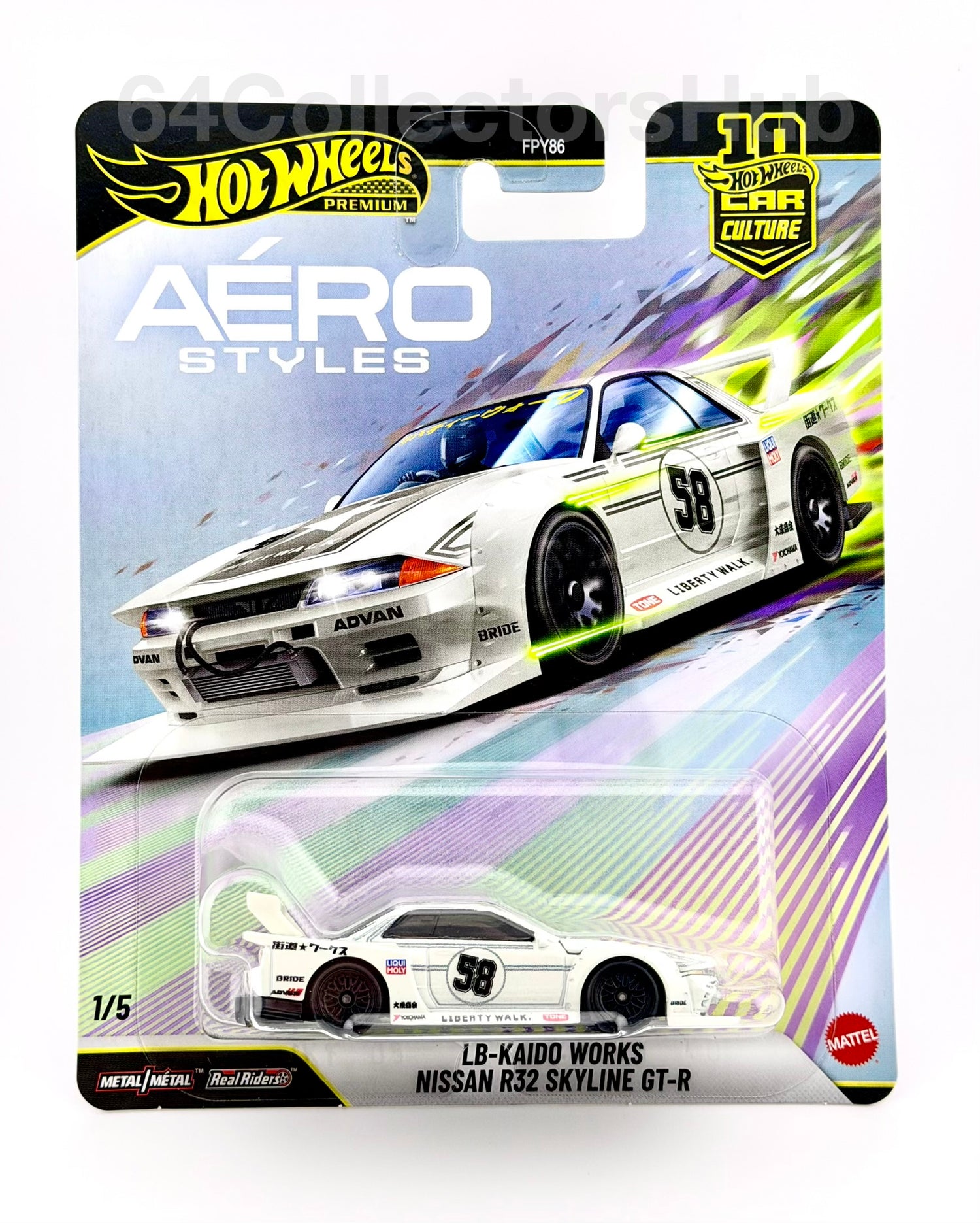 Hot Wheels Premium - Nissan R32 Skyline GT-R - LB-Kaido Works Aero Styles - 1/64