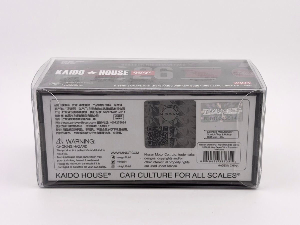 Kaido House Mini GT Nissan Skyline GT-R (R34) Kaido Works #26 HEC 2026 Exclusive