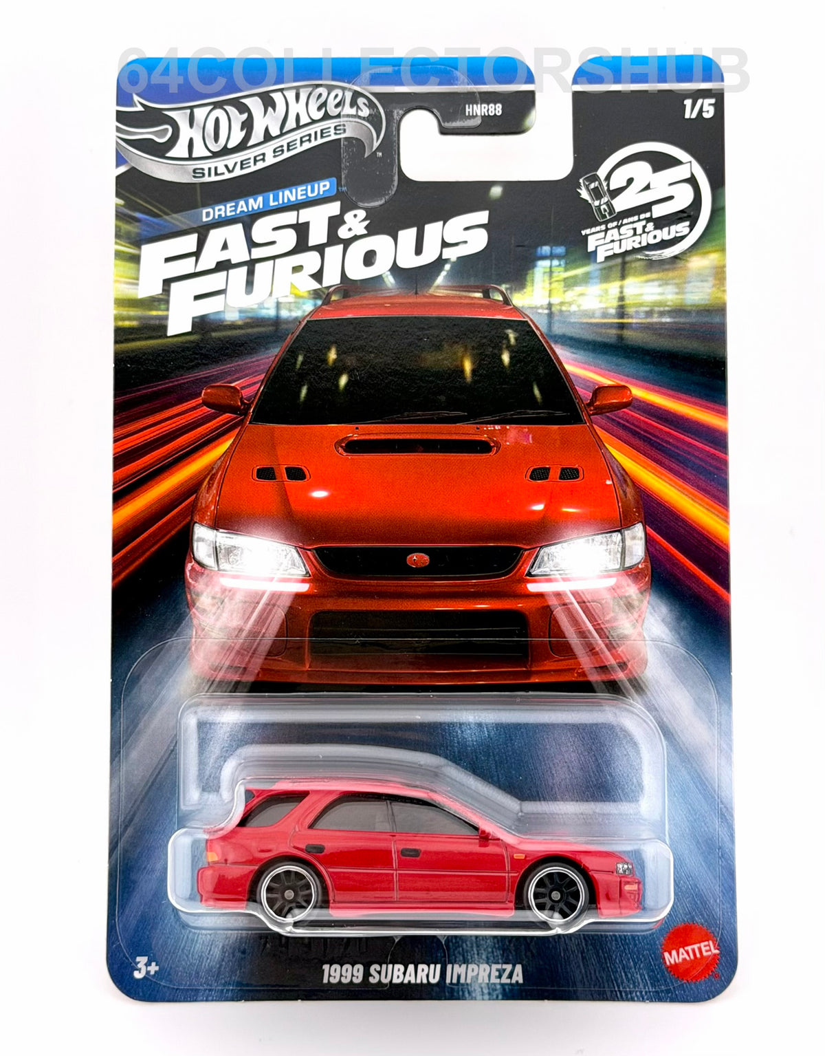 Hot Wheels - 1999 Subaru Impreza Red - Fast & Furious Dream Lineup 1/5 - 2026