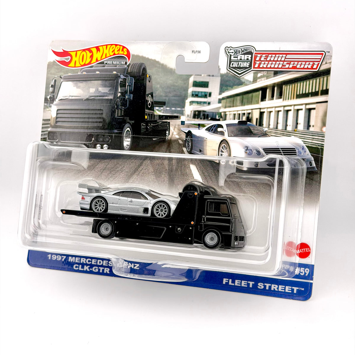 Hot Wheels Team Transport - 1997 Mercedes-Benz CLK-GTR & Fleet Street - #59