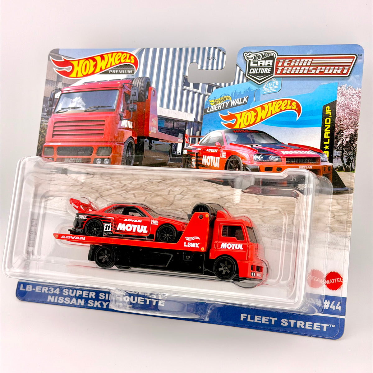 Hot Wheels - Team Transport LB-ER34 Super Silhouette Nissan Skyline & Fleet Street - #44