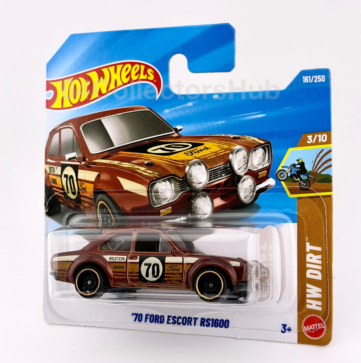 Hot Wheels - 1970 Ford Escort RS1600 - HW Dirt Rally 70 - Brown - 1/64