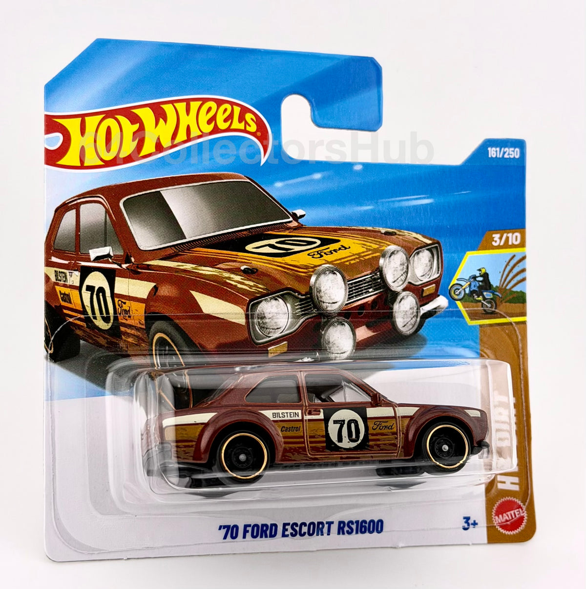 Hot Wheels - 1970 Ford Escort RS1600 - HW Dirt Rally 70 - Brown - 1/64