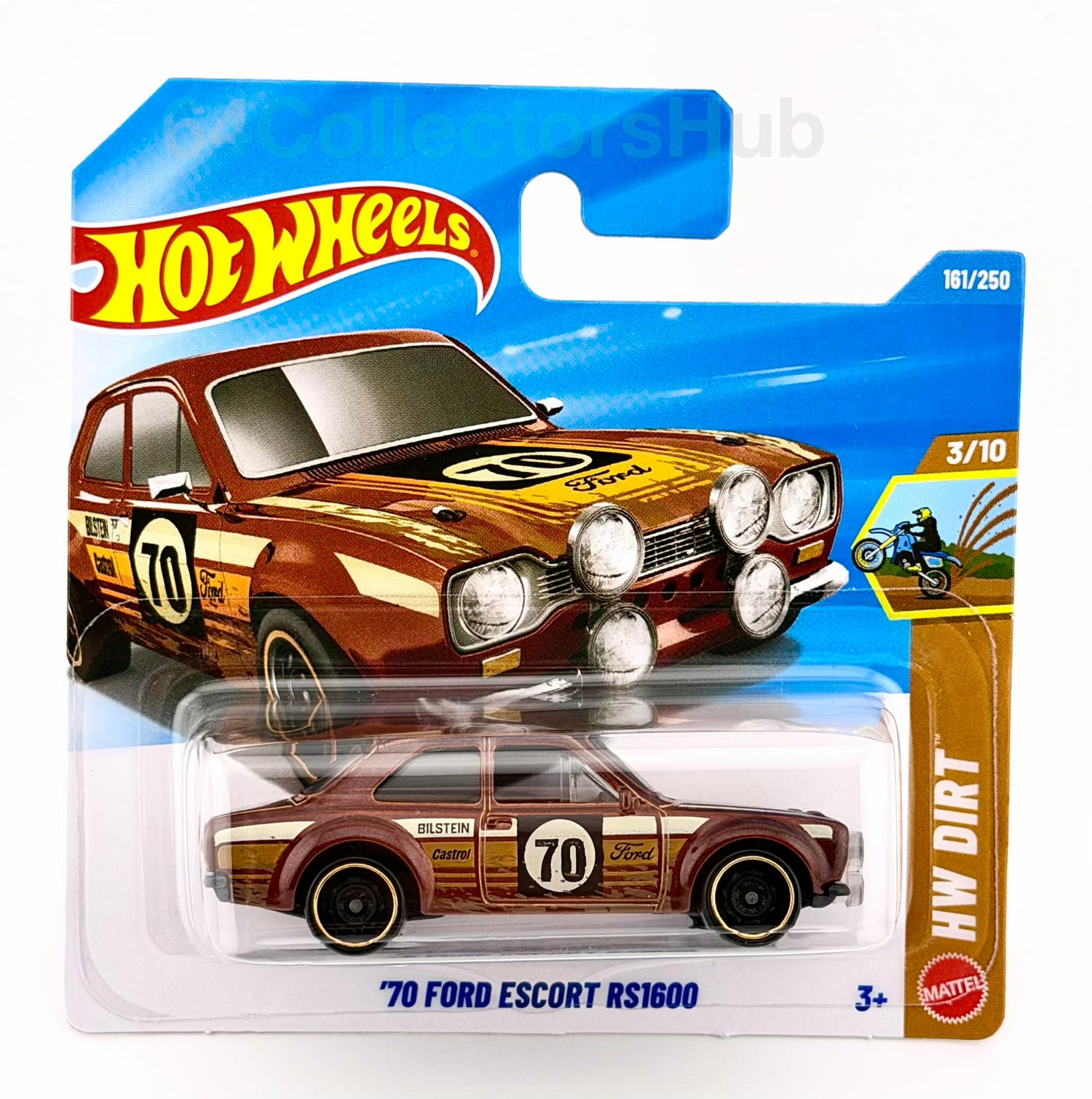 Hot Wheels - 1970 Ford Escort RS1600 - HW Dirt Rally 70 - Brown - 1/64