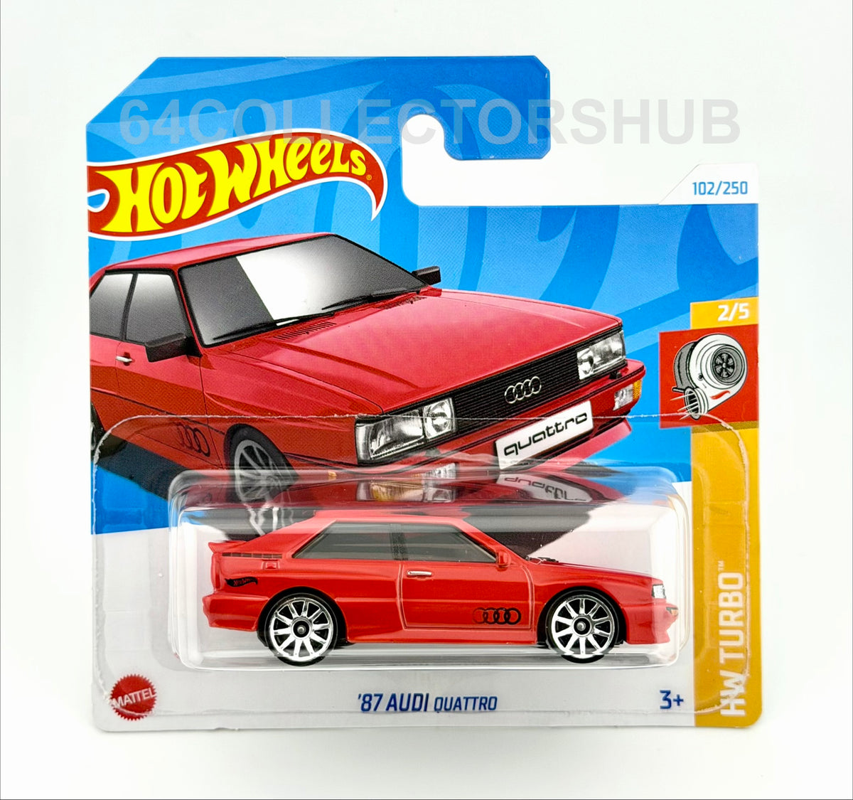 Hot Wheels - '87 Audi Quattro - Red & Teal - Bundle of 2 - 2024/25
