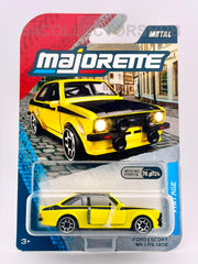 Majorette - Ford Escort MK II RS 1800 - Yellow - Moving Parts - Vintage Cars
