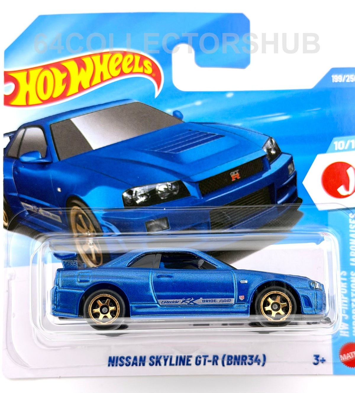 Hot Wheels - Nissan Skyline GT-R (BNR34) - Blue - HW J-Imports - 199/250 - 2026