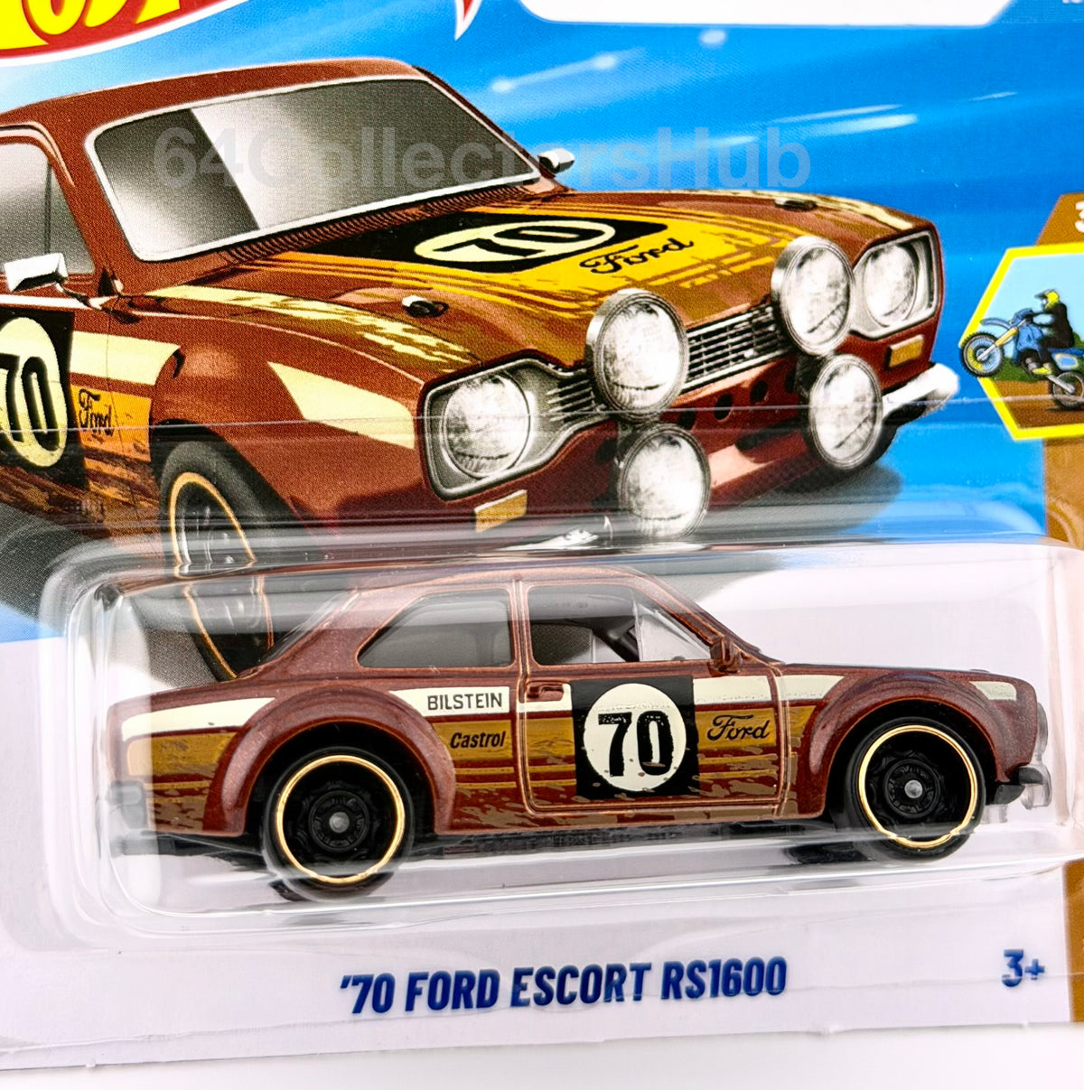 Hot Wheels - 1970 Ford Escort RS1600 - HW Dirt Rally 70 - Brown - 1/64