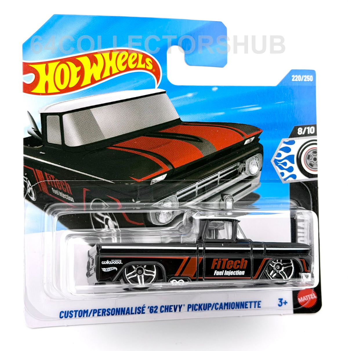 Hot Wheels - Custom ’62 Chevy Pickup - Black - Rod Squad - 220/250 - 2026