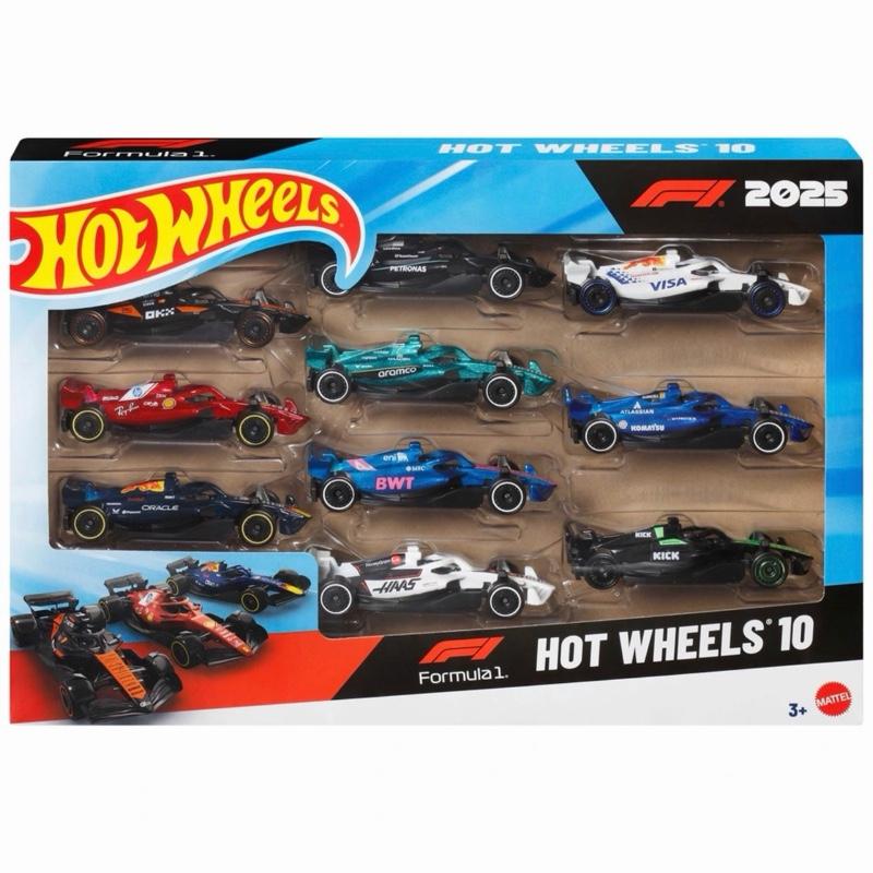 Hot Wheels Formula 1 2025 Collection - 10 Piece Set of Detailed Racing Cars for Kids Ages 3+ - Perfect for Collectors and Enthusiasts