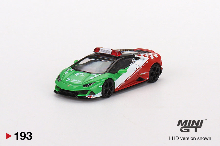 Mini GT - Lamborghini Huracan EVO Bologna Airport 2020 Follow-Me #193 - Boxed