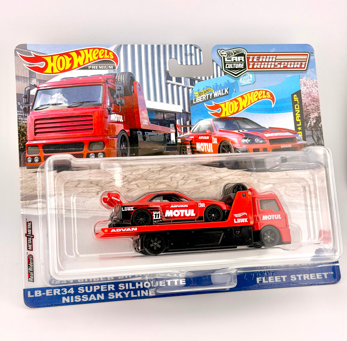 Hot Wheels - Team Transport LB-ER34 Super Silhouette Nissan Skyline & Fleet Street - #44