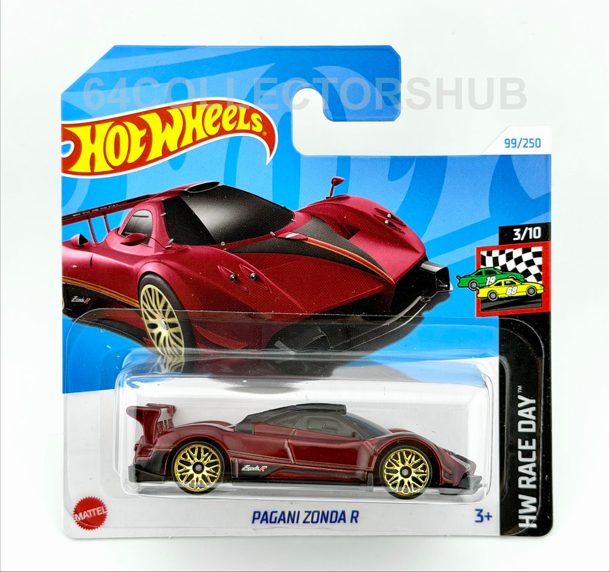 Hot Wheels - Pagani Zonda R - Red & Yellow - HW Race Day - Bundle of 2 - 2024