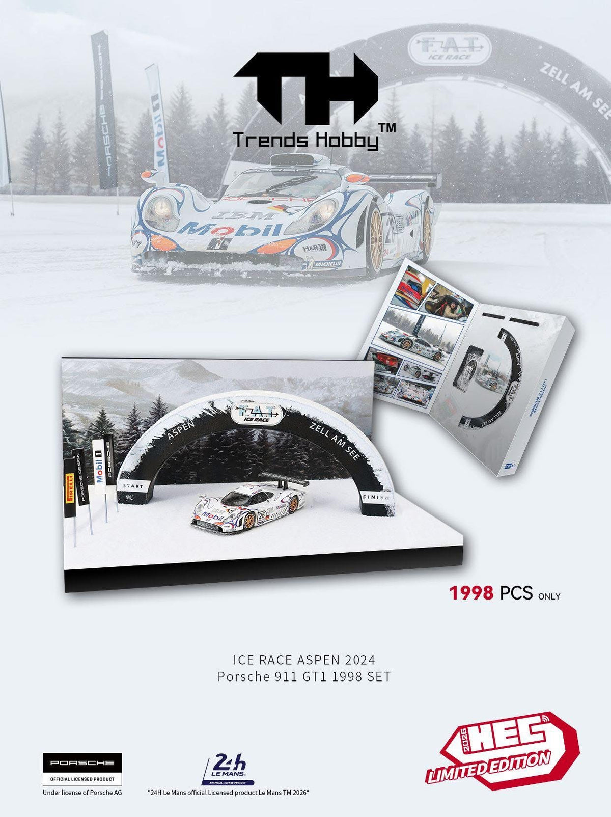 Trends Hobby Porsche 911 GT1 - Ice Race Aspen 2024 Set - HEC 2026 Exclusive