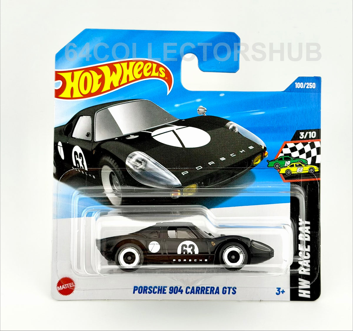 Hot Wheels - Porsche 904 Carrera GTS - Black & Silver - Bundle of 2