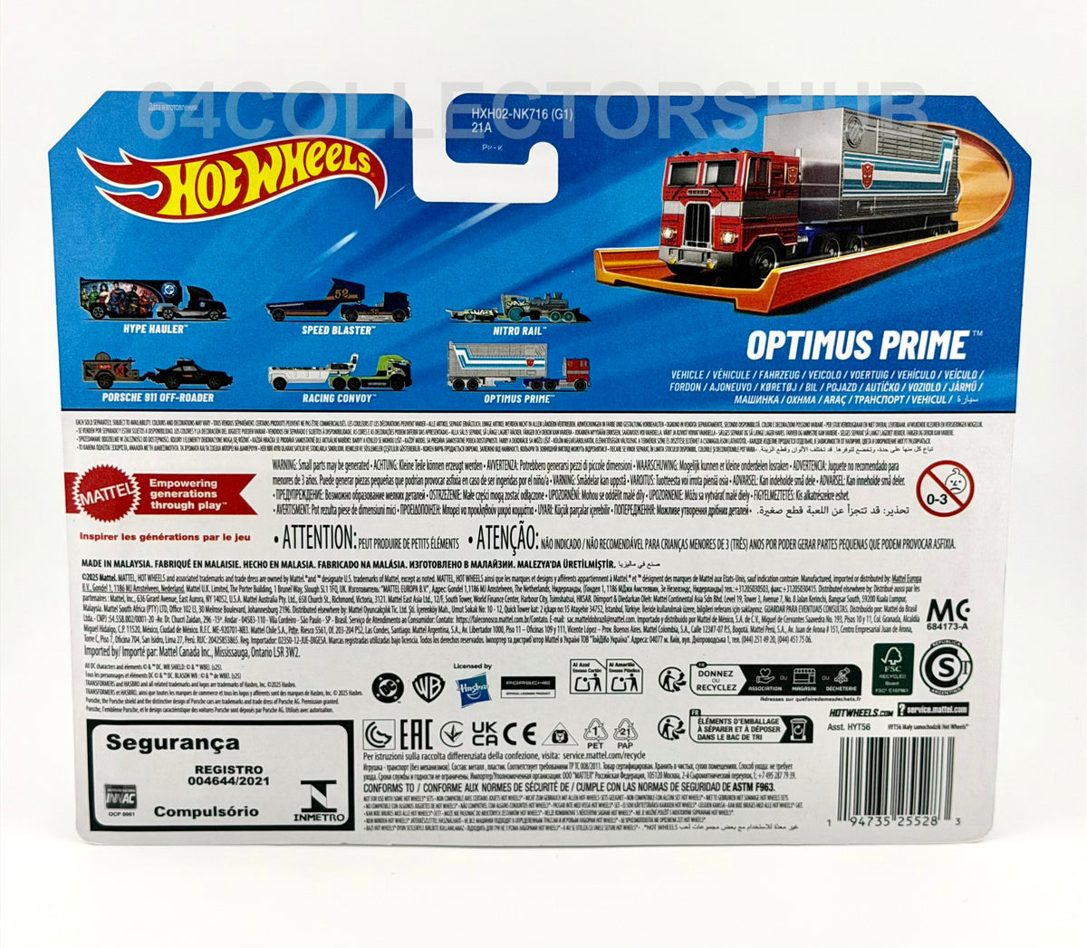 Hot Wheels - Optimus Prime - Transformers - Track Fleet - 2025