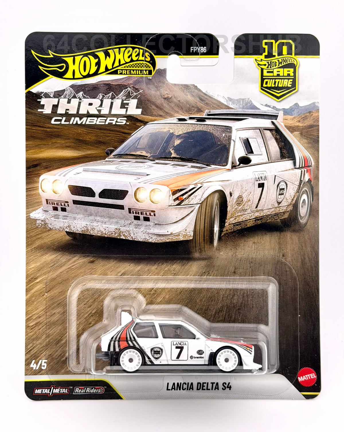 Hot Wheels Premium - Lancia Delta S4 - Thrill Climbers - 4/5 - White