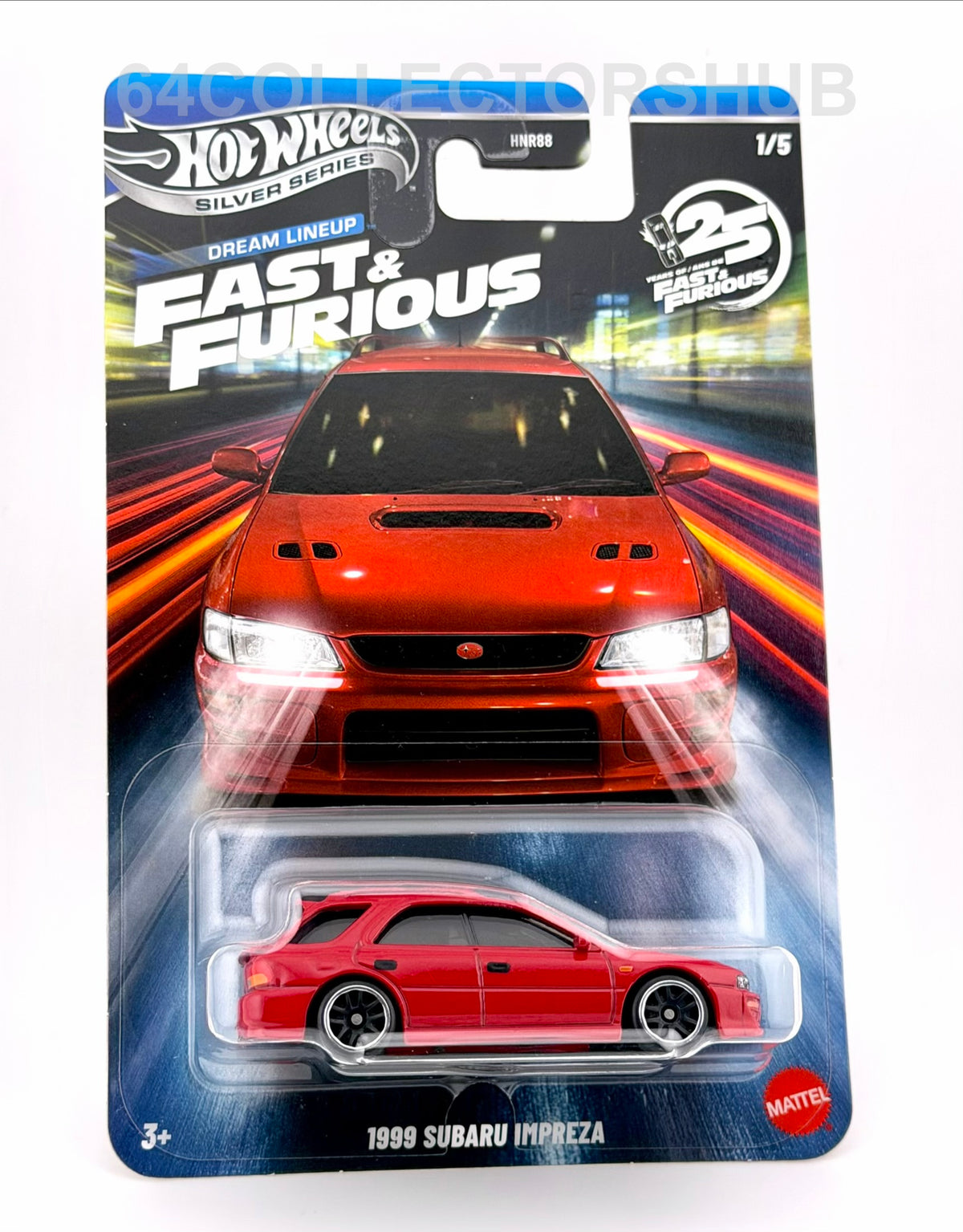 Hot Wheels - 1999 Subaru Impreza Red - Fast & Furious Dream Lineup 1/5 - 2026