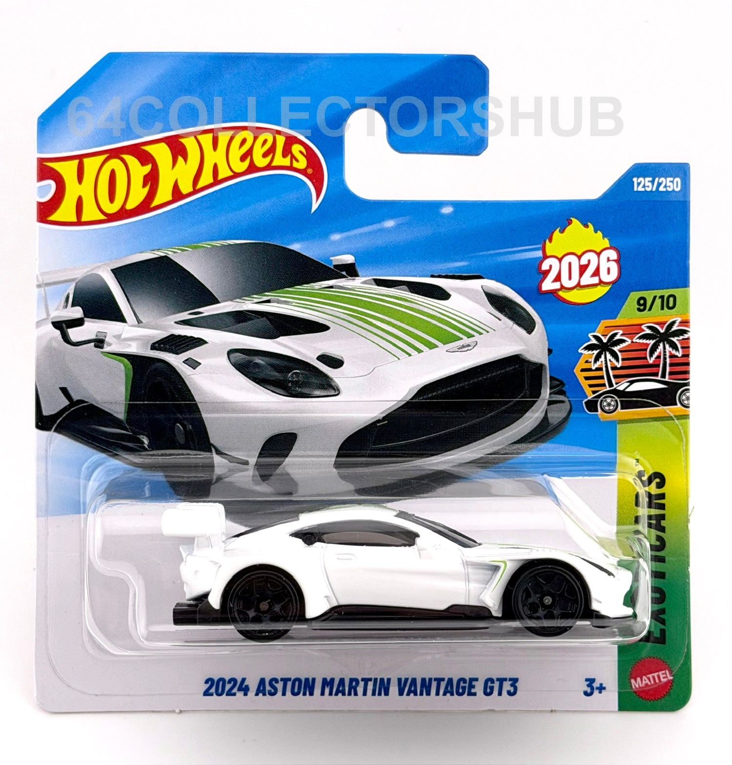 Hot Wheels - 2024 Aston Martin Vantage GT3 White - Exoticars 125/250 - 2026