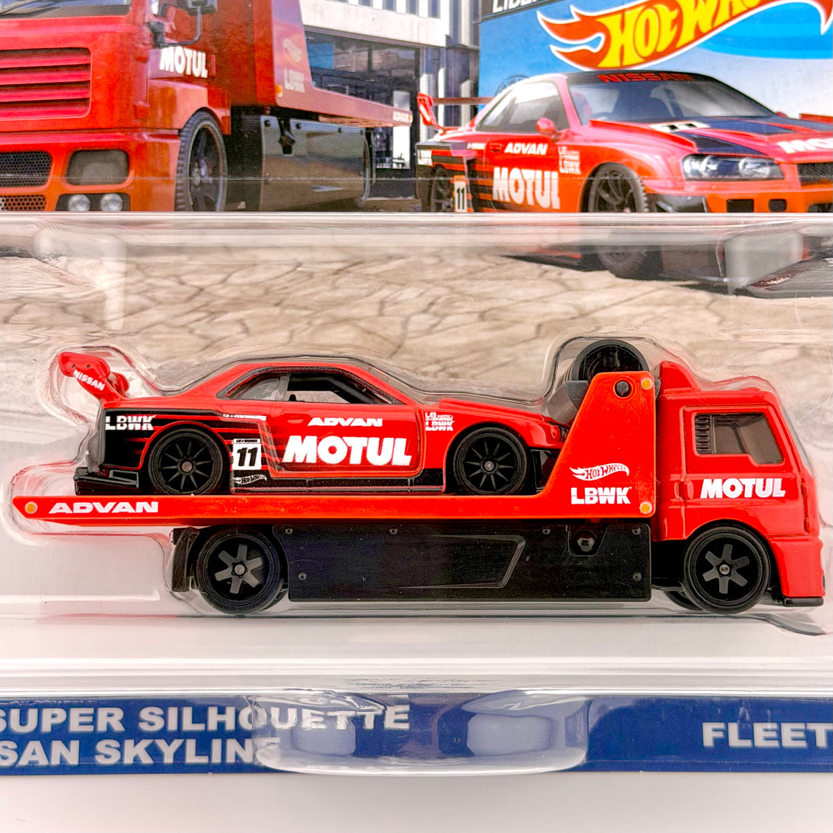 Hot Wheels - Team Transport LB-ER34 Super Silhouette Nissan Skyline & Fleet Street - #44