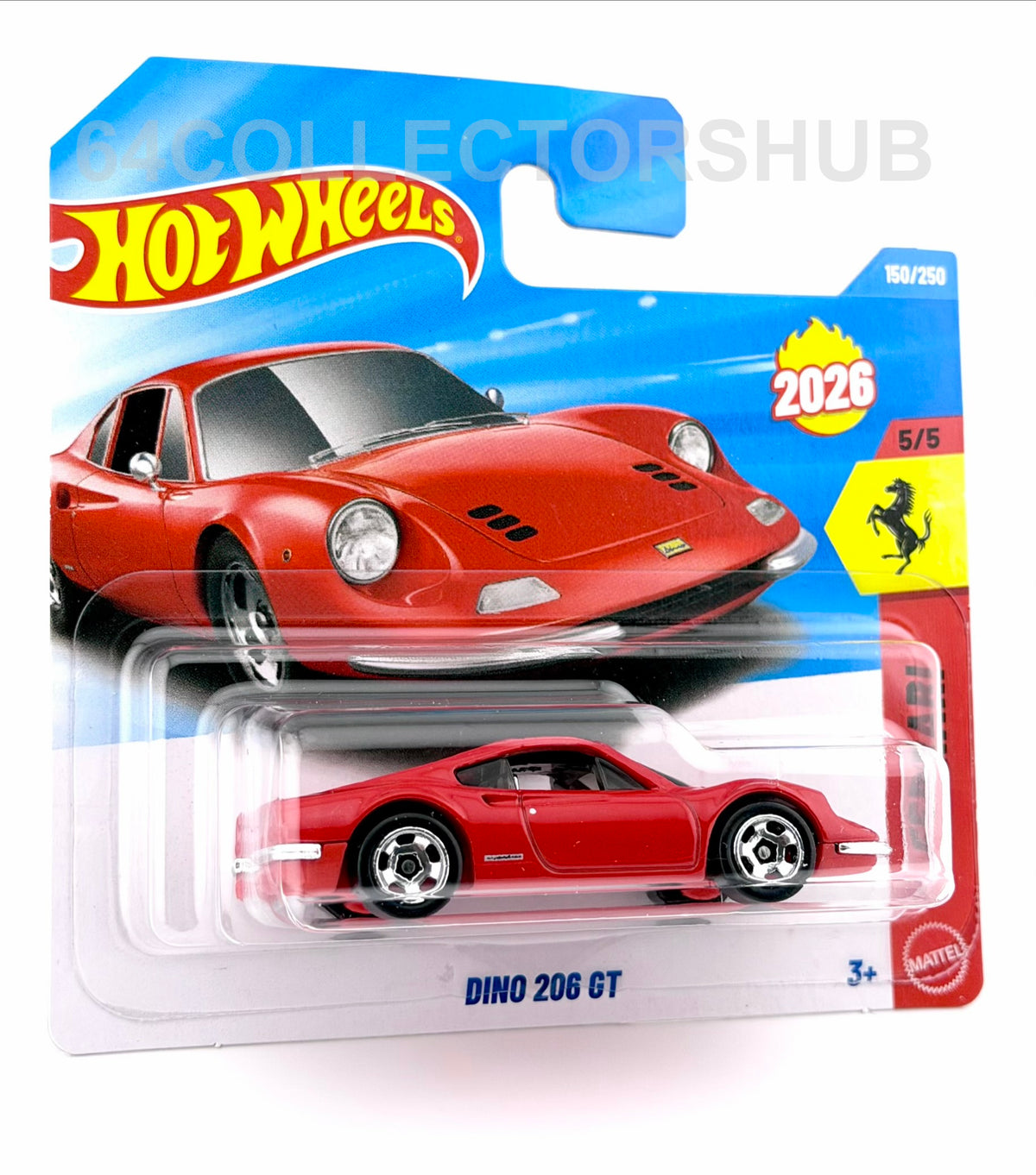 Hot Wheels - Ferrari Dino 206 GT - Red - 150/250 - 2026