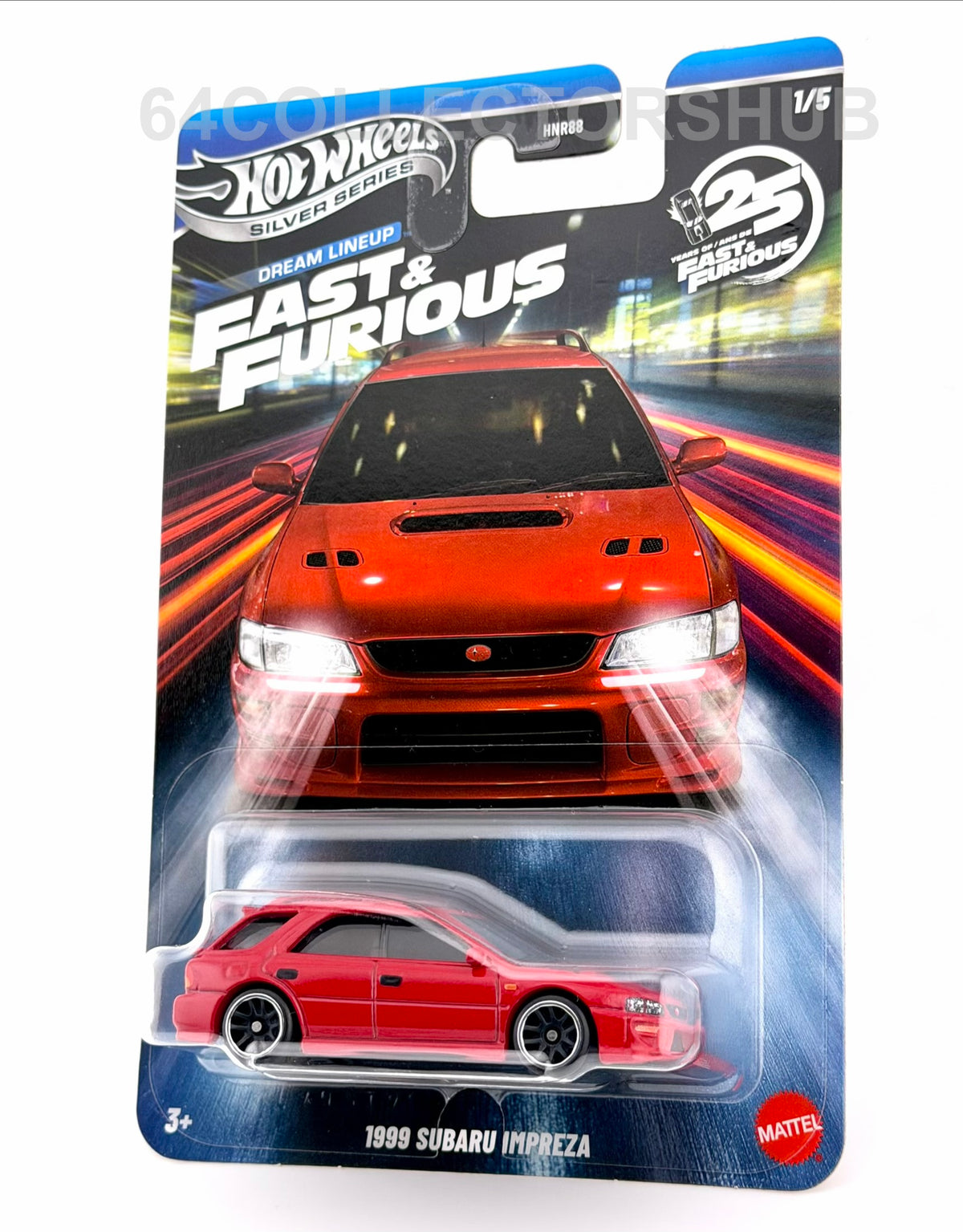 Hot Wheels - 1999 Subaru Impreza Red - Fast & Furious Dream Lineup 1/5 - 2026