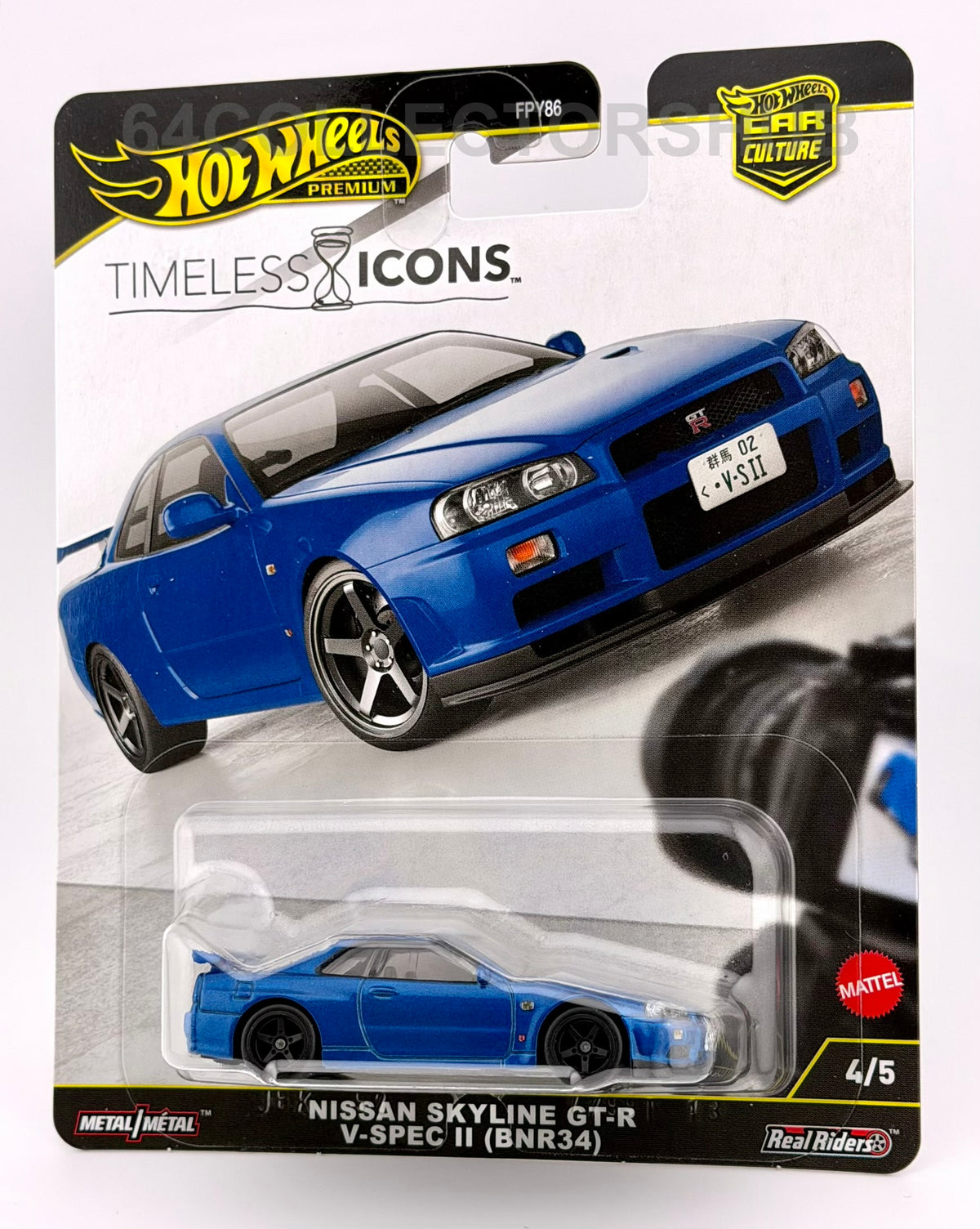Hot Wheels Premium - Nissan Skyline GT-R V-Spec II (BNR34) - Timeless Icons 4/5