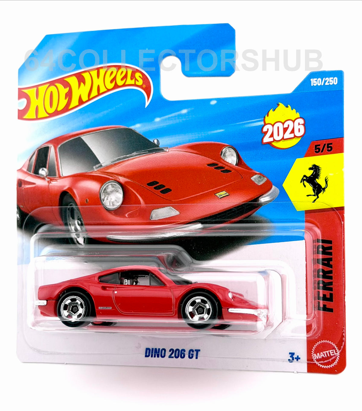 Hot Wheels - Ferrari Dino 206 GT - Red - 150/250 - 2026
