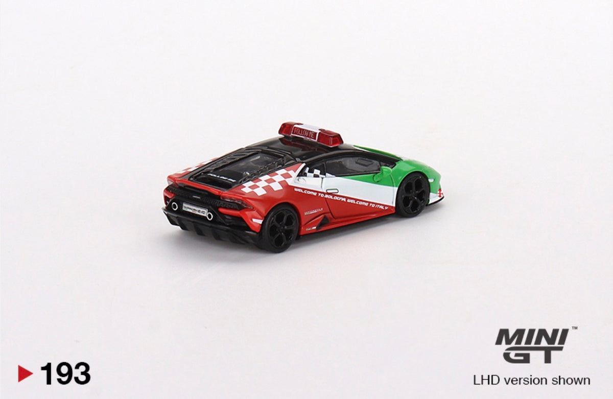 Mini GT - Lamborghini Huracan EVO Bologna Airport 2020 Follow-Me #193 - Boxed