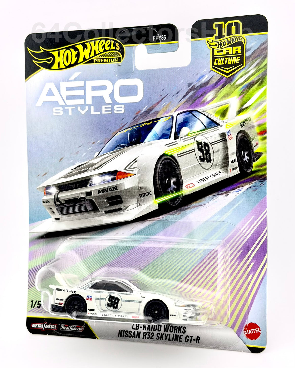 Hot Wheels Premium - Nissan R32 Skyline GT-R - LB-Kaido Works Aero Styles - 1/64