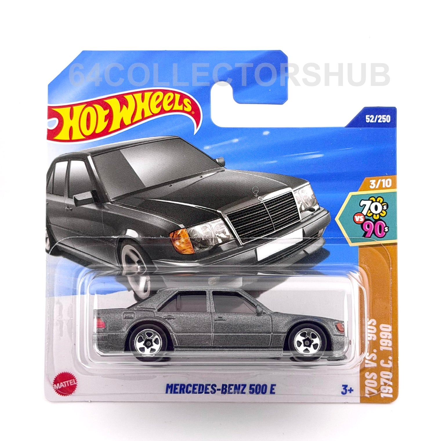Hot Wheels - Mercedes-Benz 500 E Grey - '70s vs. '90s 52/250 - 2025