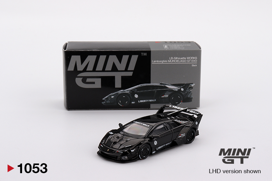 Mini GT - LB-Silhouette WORKS Lamborghini MURCIELAGO GT EVO Black #1053 - Boxed
