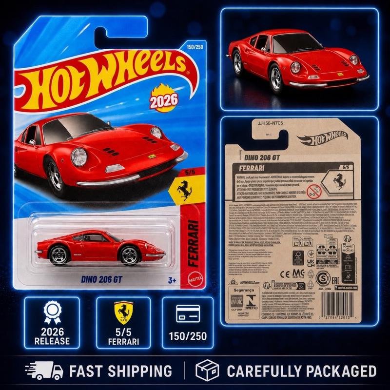 Hot Wheels 2026 Dino 206 GT Ferrari Diecast Car
